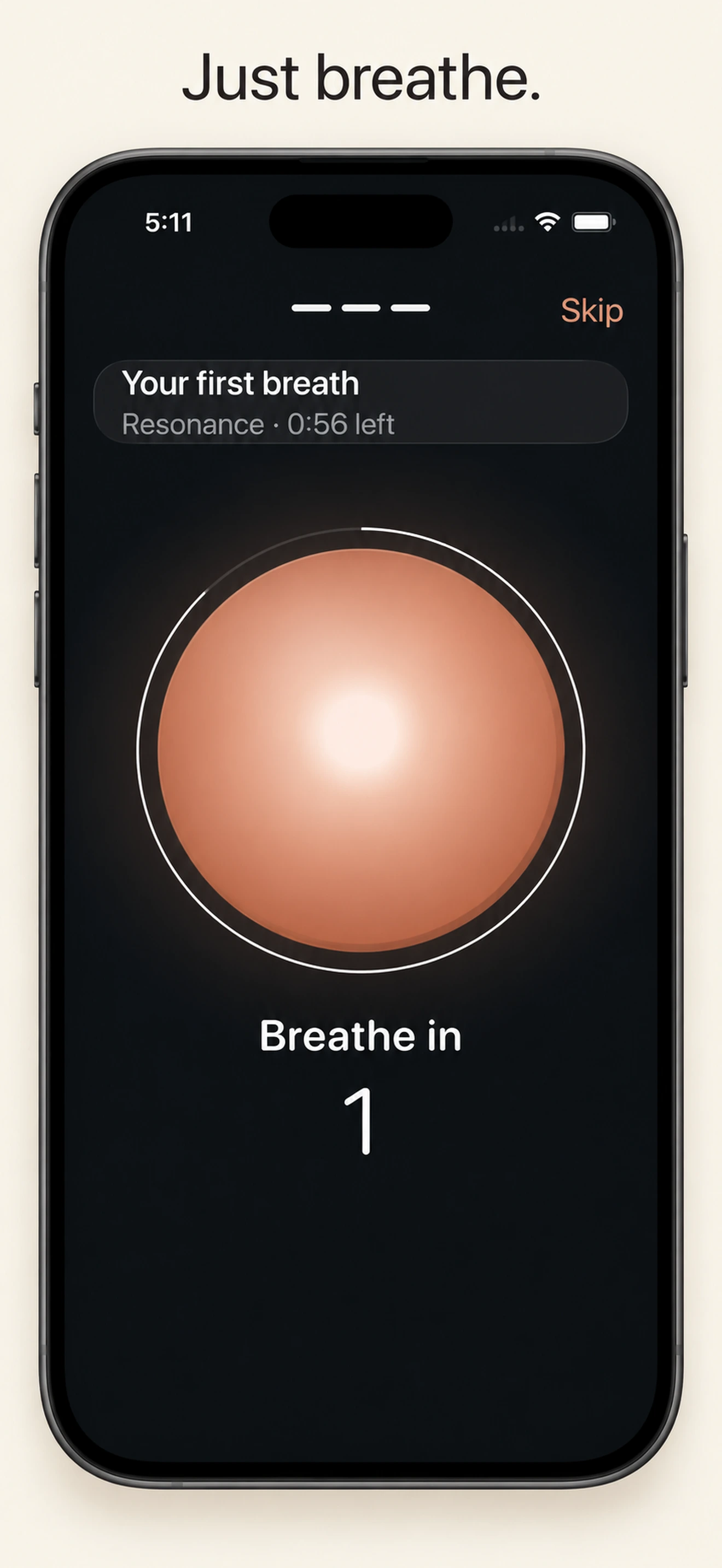 Vagal breathing guide on iPhone